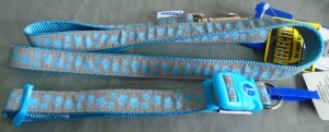 43509 and 3508 Reflective Blue Paw Lead and Collar 300 x 121